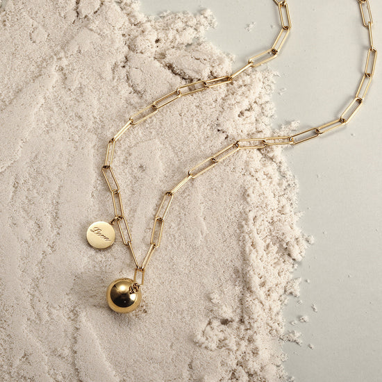 Happiness Dainty Ball Pendant Necklace