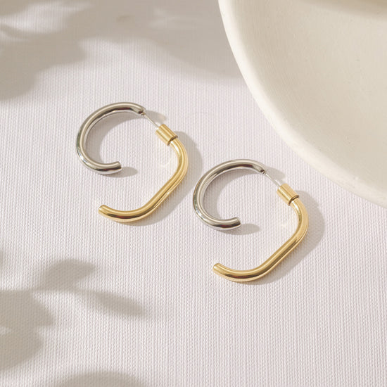 Two Tone Luna Earrings