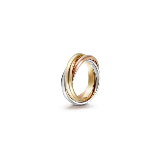 Three-Tone Infinity Ring