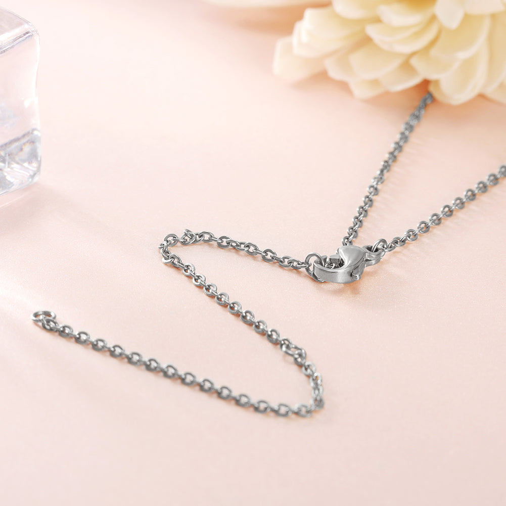Moon Full Diamond Necklace-NSSN639ST
