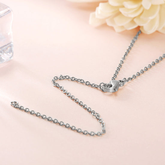 Moon Full Diamond Necklace-NSSN639ST