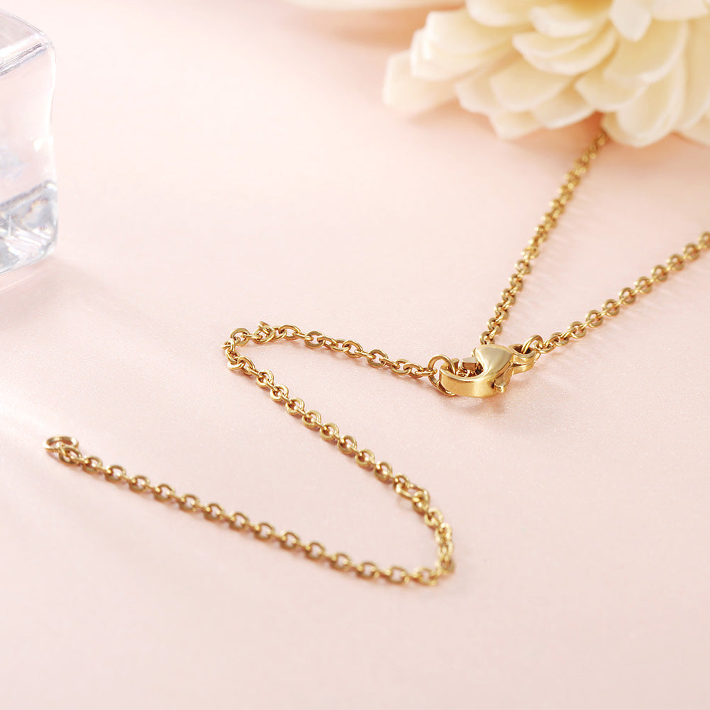Moon Full Diamond Necklace-NSSN639ST