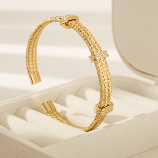 14K Gold-Plated Stainless Steel Cuff