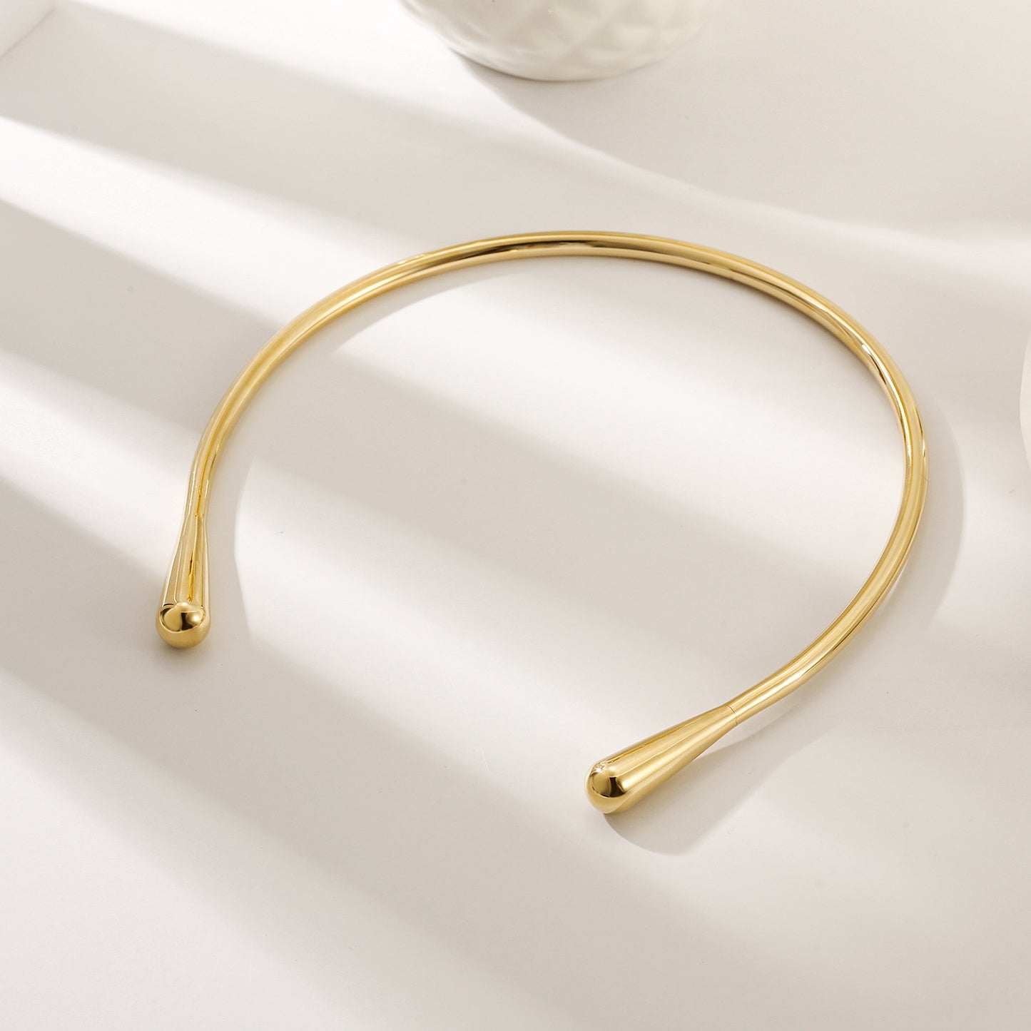 High polished solid necklace-NSSN808STGC