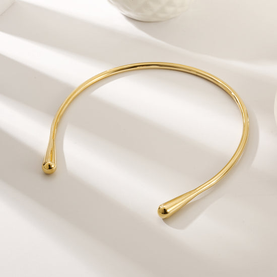 High polished solid necklace-NSSN808STGC