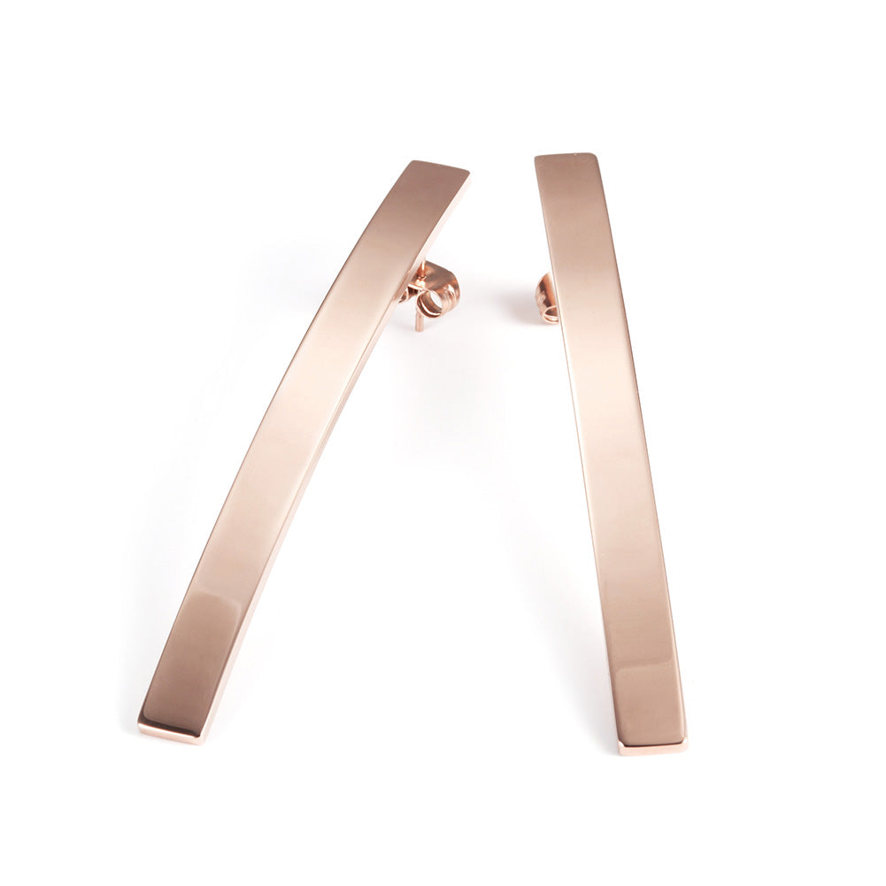 Long stainless steel earrings-SCE307STRG