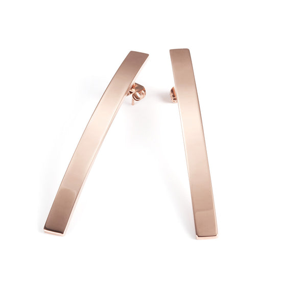Long stainless steel earrings-SCE307STRG