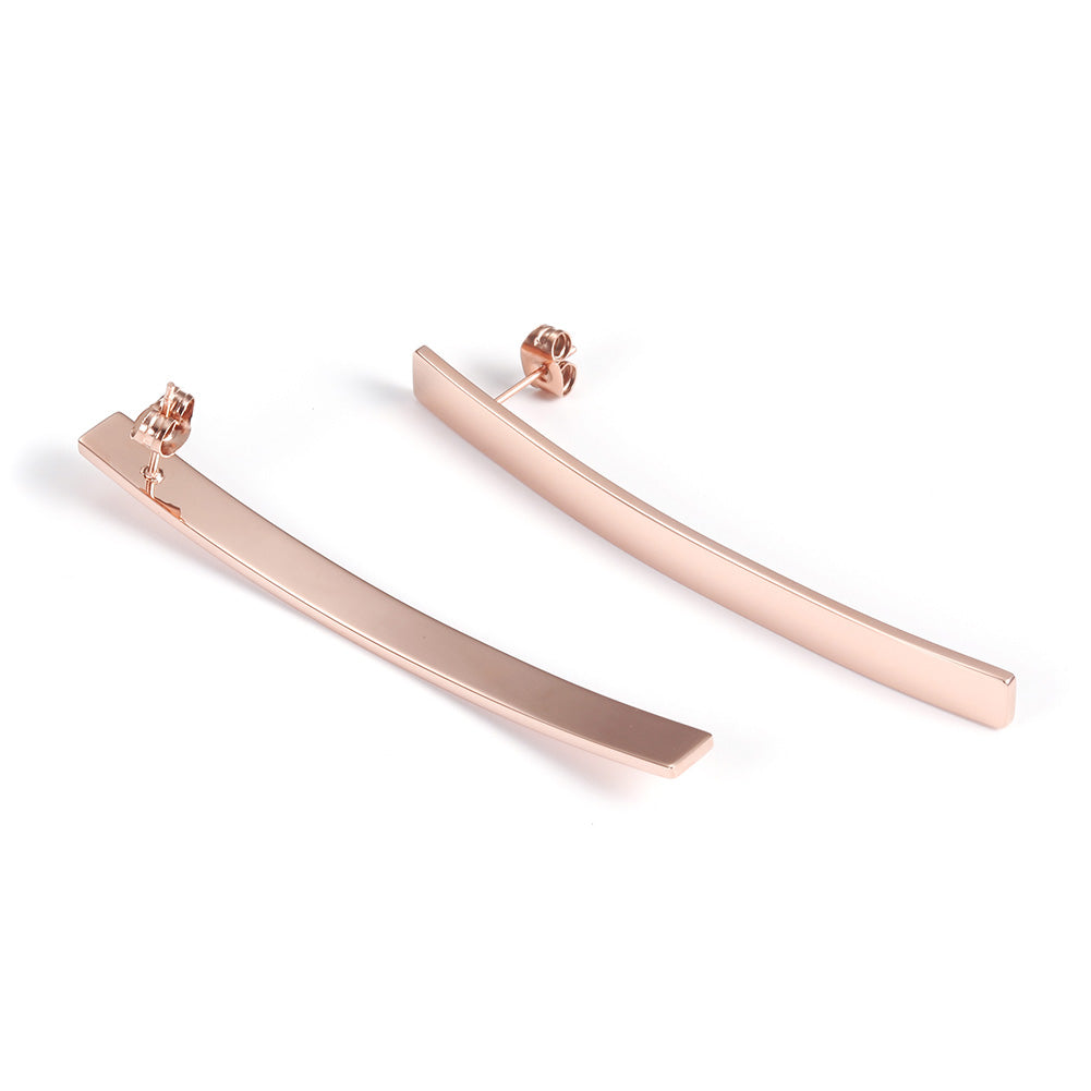 Long stainless steel earrings-SCE307STRG