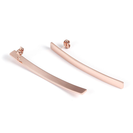 Long stainless steel earrings-SCE307STRG