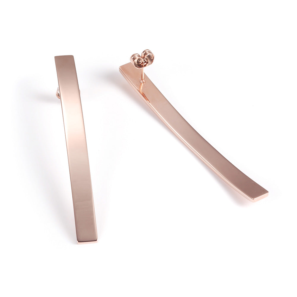 Long stainless steel earrings-SCE307STRG