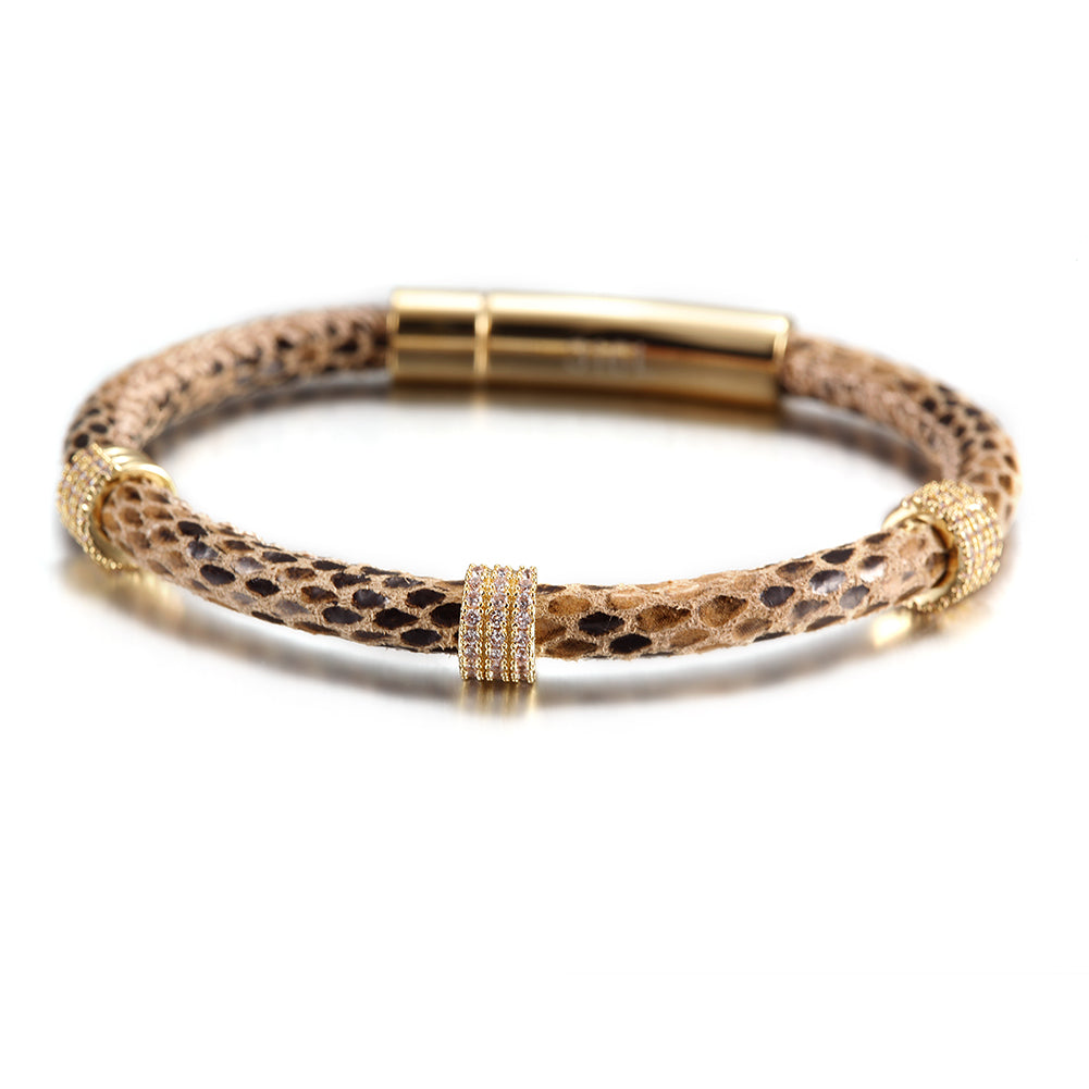 Gold body leopard print bracelet-NSB1413STGCGDZD