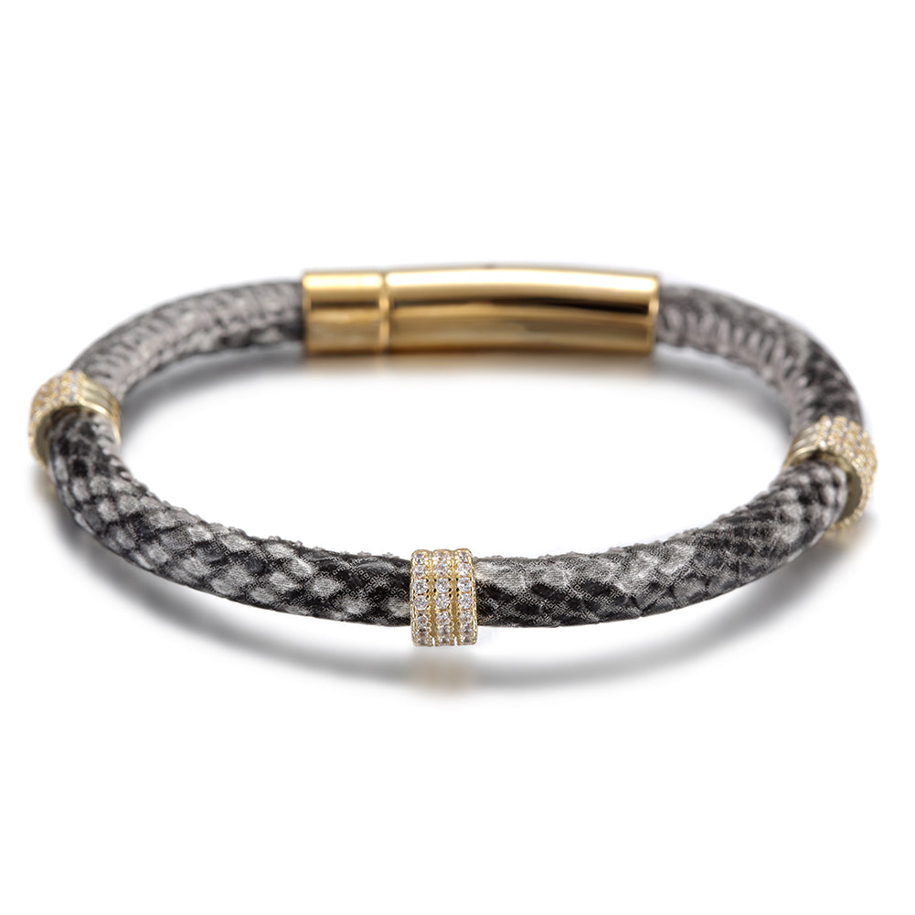 Black leopard print bracelet-NSB1413STGCGRZD