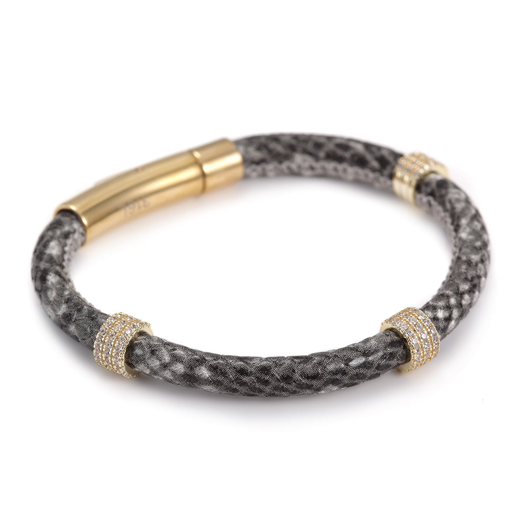 Black leopard print bracelet-NSB1413STGCGRZD