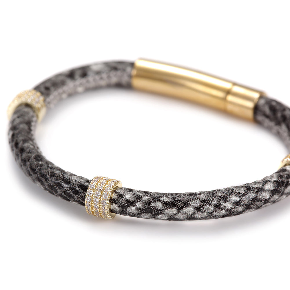 Black leopard print bracelet-NSB1413STGCGRZD