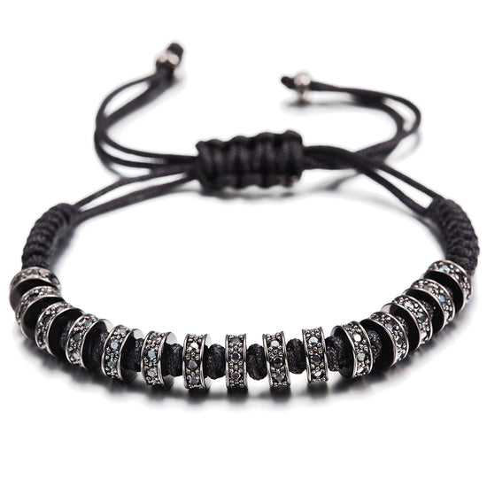 Black rope bracelet-NSB1437ST