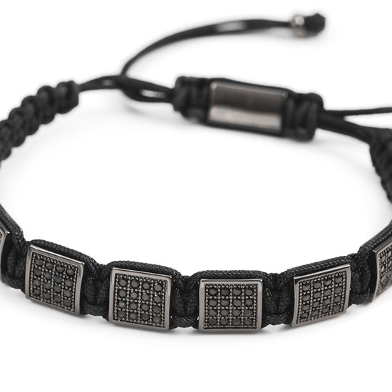 Black Rope Creative Block Bracelet-NSB1440ST