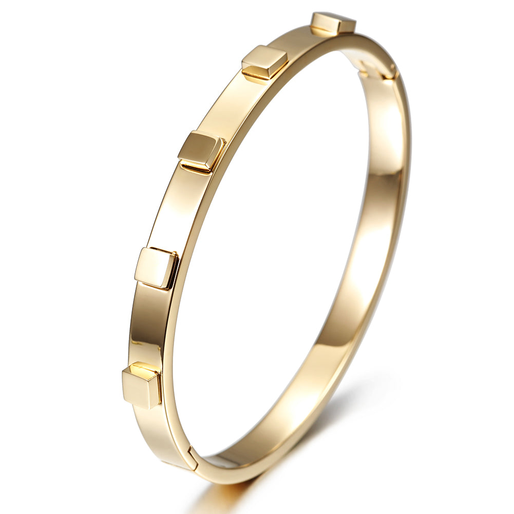 Circular block inlaid bracelet-NSB1446ST