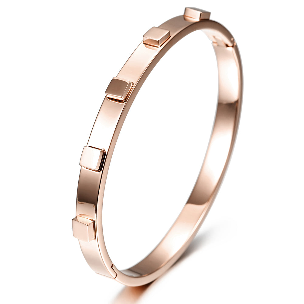 Circular block inlaid bracelet-NSB1446ST