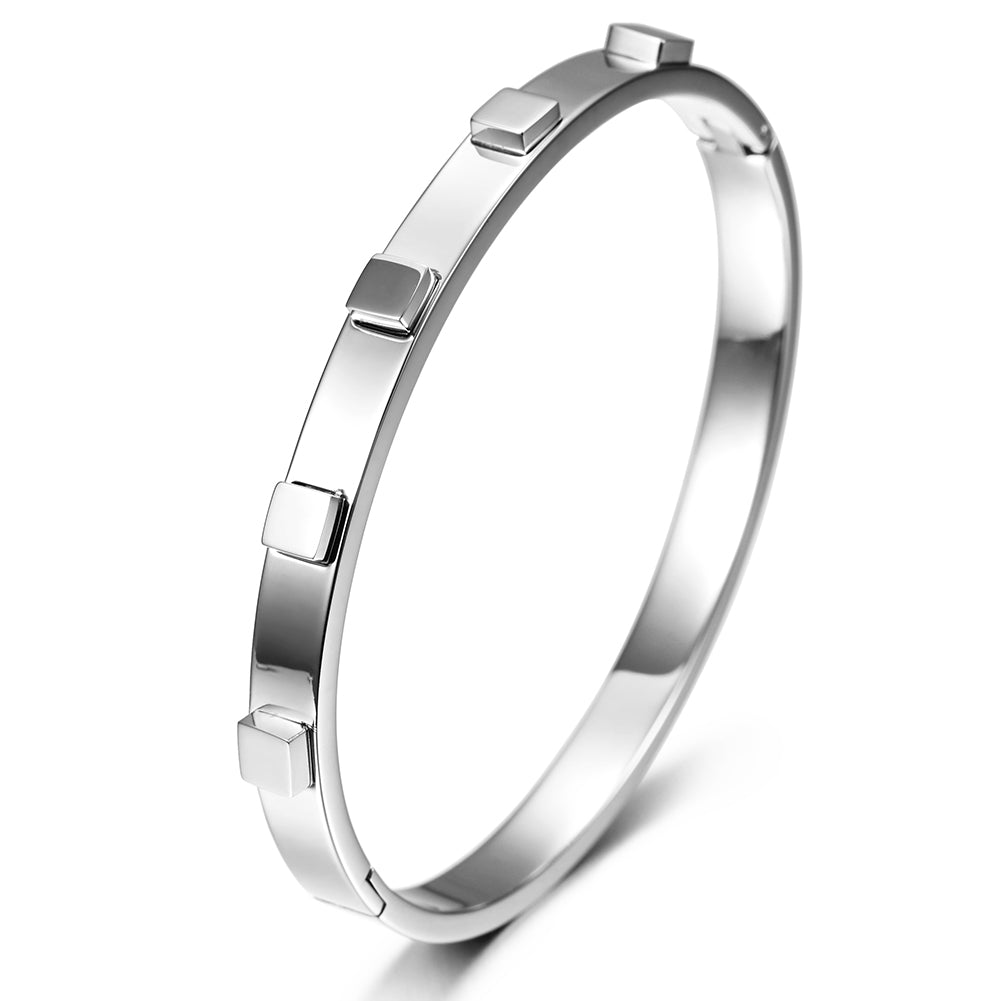 Circular block inlaid bracelet-NSB1446ST