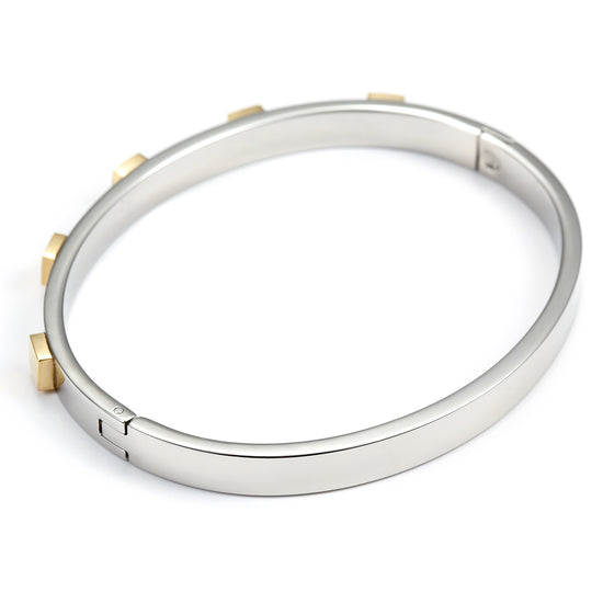 Circular block inlaid bracelet-NSB1446ST