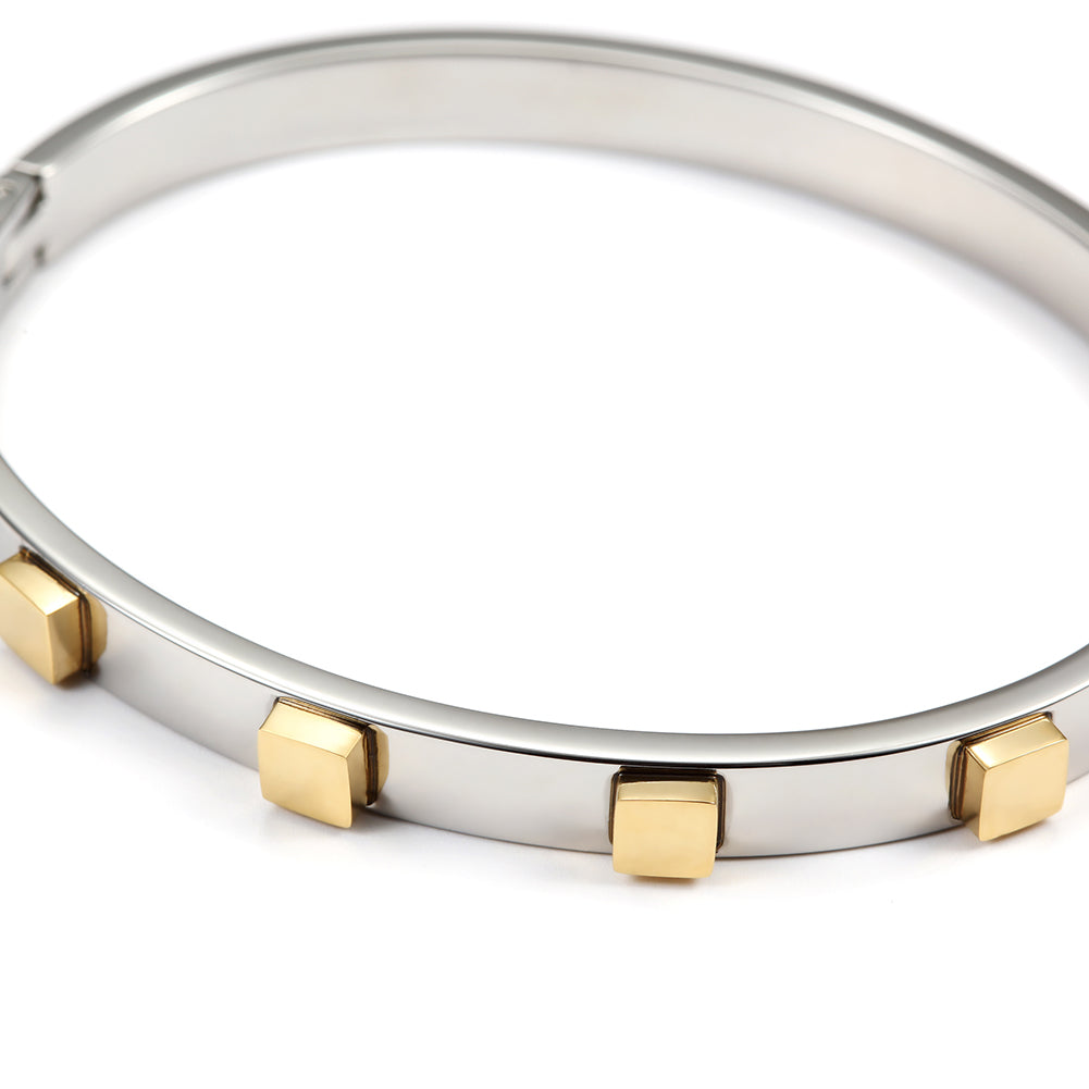 Circular block inlaid bracelet-NSB1446ST