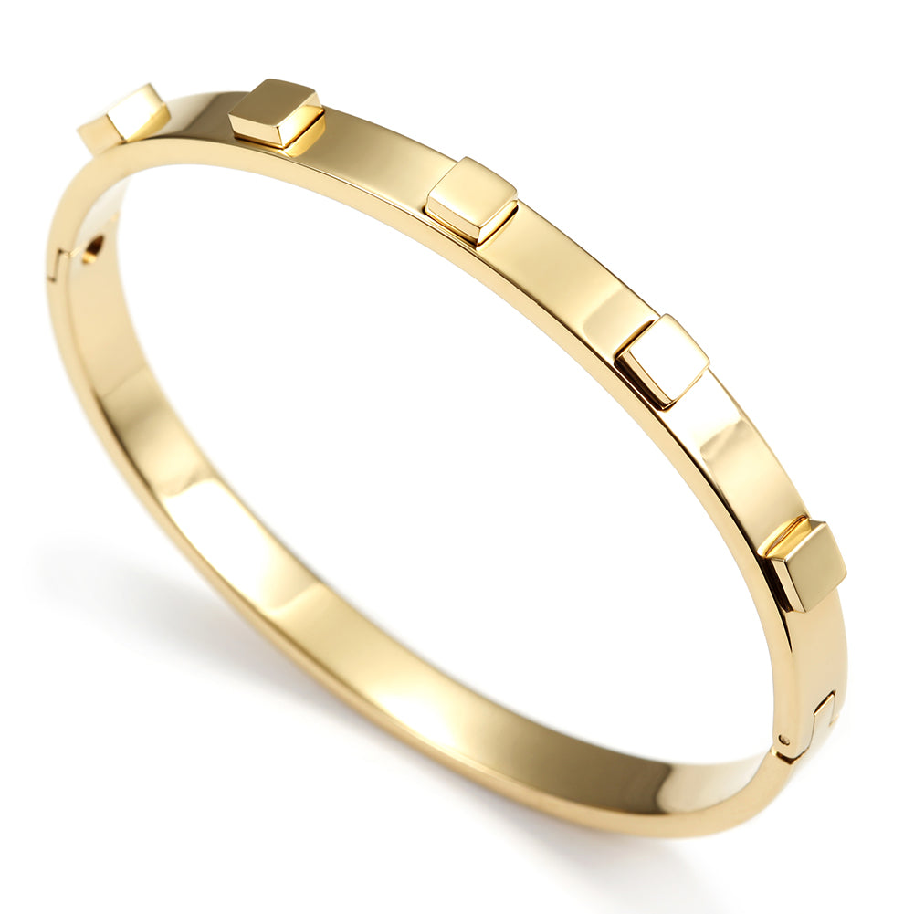 Circular block inlaid bracelet-NSB1446ST