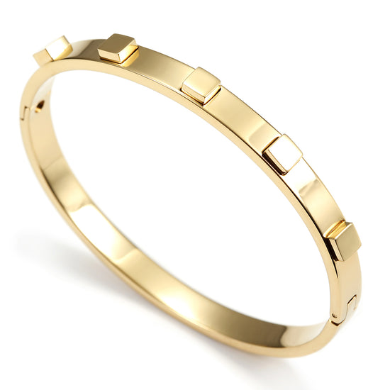 Circular block inlaid bracelet-NSB1446ST