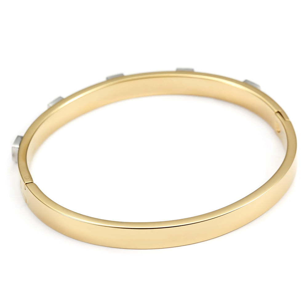 Circular block inlaid bracelet-NSB1446ST