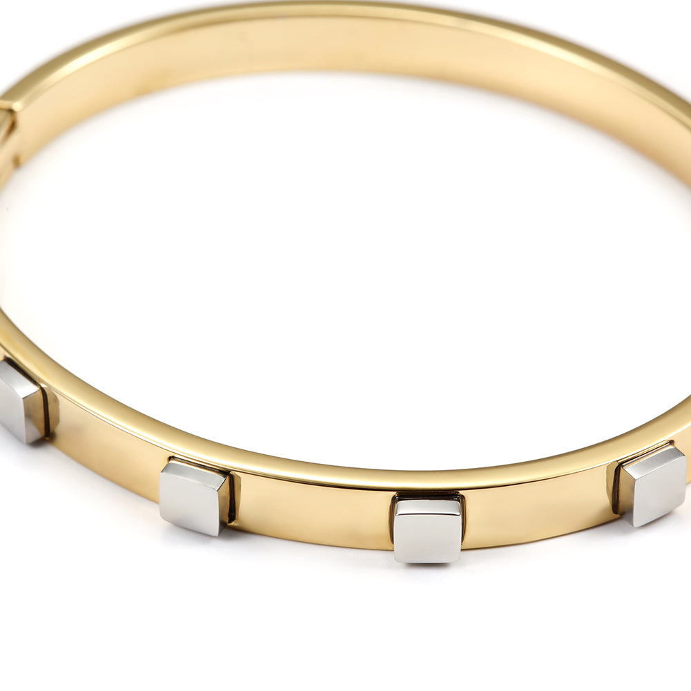 Circular block inlaid bracelet-NSB1446ST