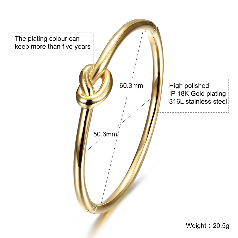 Stainless steel knotted bracelet-NSB1496ST