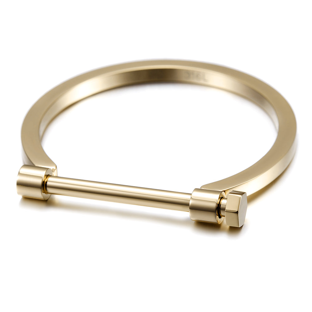 Stainless steel C-shaped bracelet-NSB1498STM