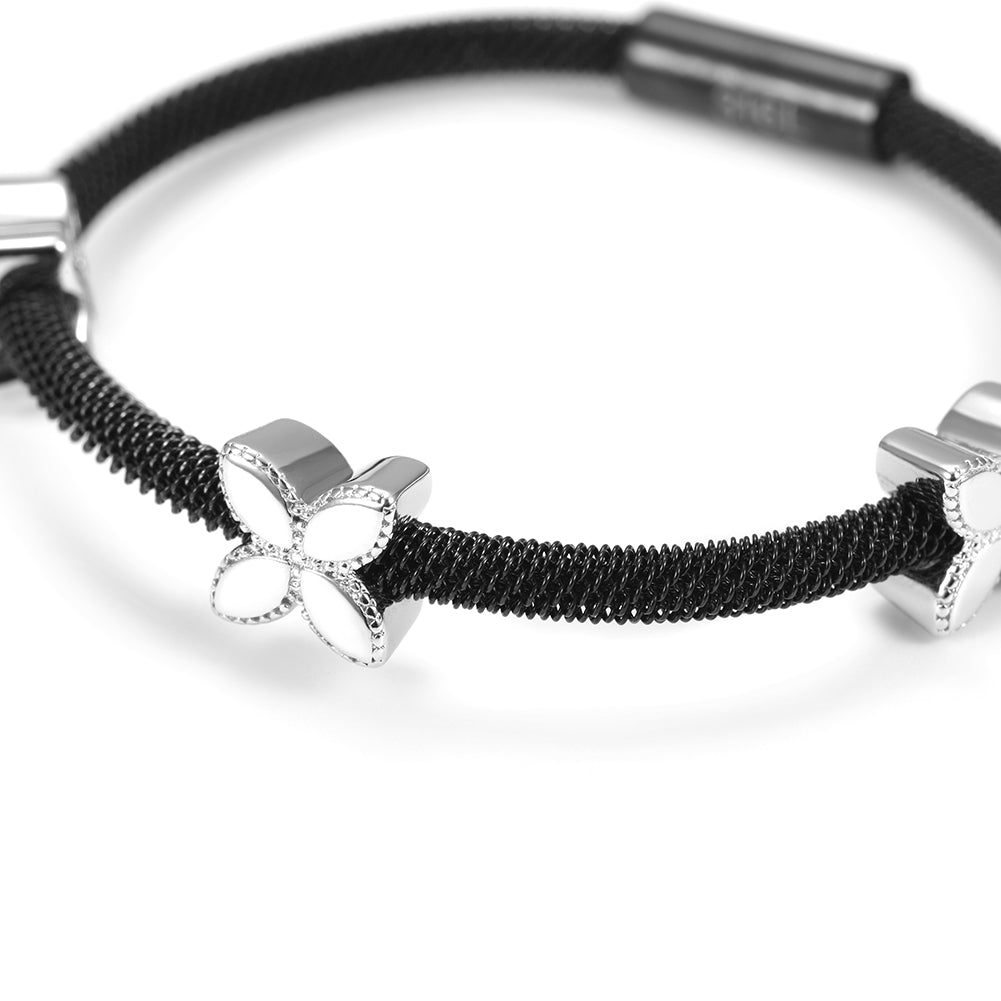 Spiral circular flower bracelet-NSB1518ST