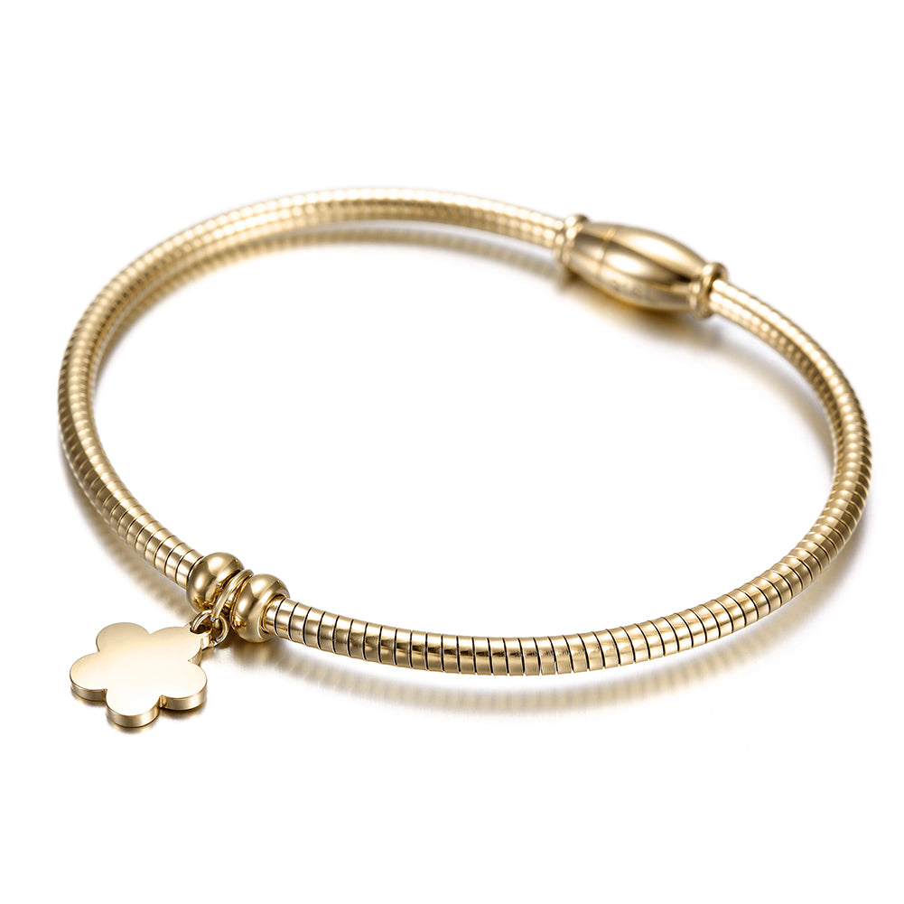 Cable flower bracelet-NSB1522ST
