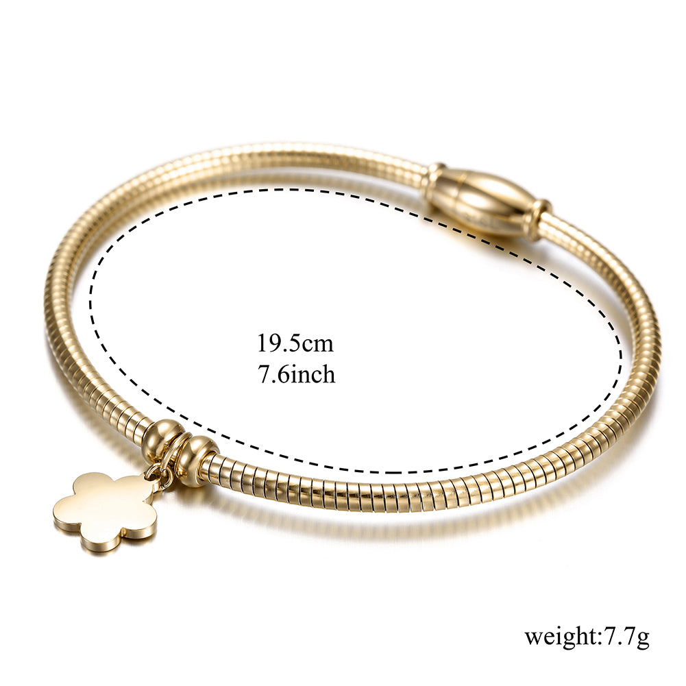 Cable flower bracelet-NSB1522ST