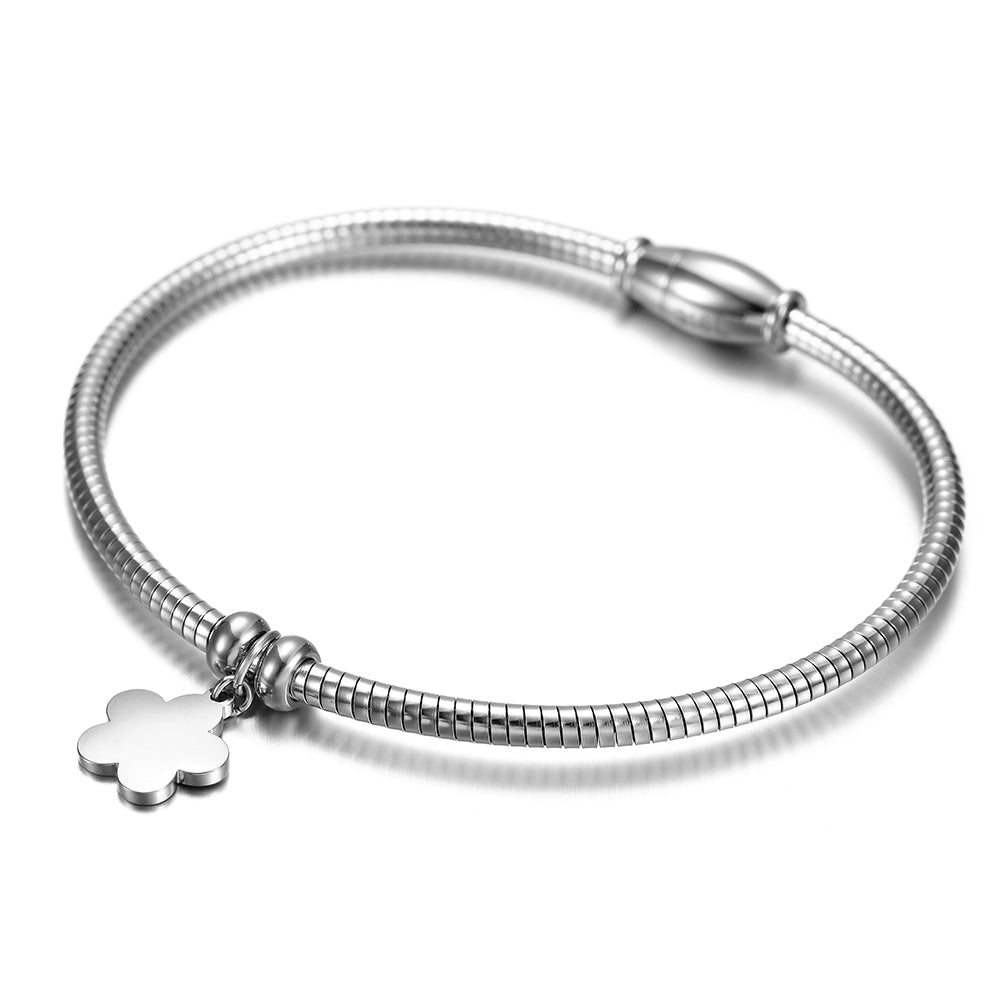 Cable flower bracelet-NSB1522ST