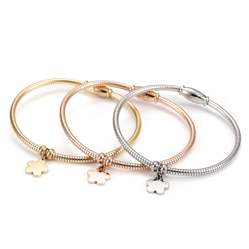 Cable flower bracelet-NSB1522ST