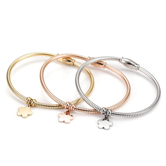 Cable flower bracelet-NSB1522ST