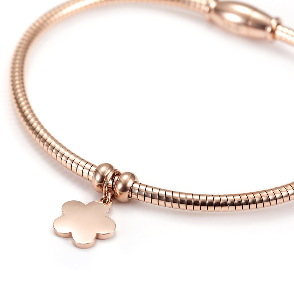Cable flower bracelet-NSB1522ST