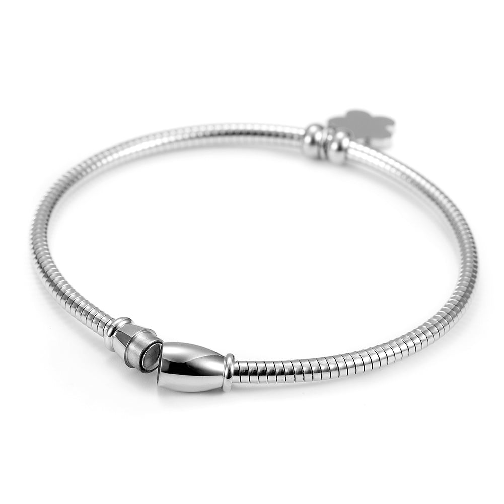 Cable flower bracelet-NSB1522ST