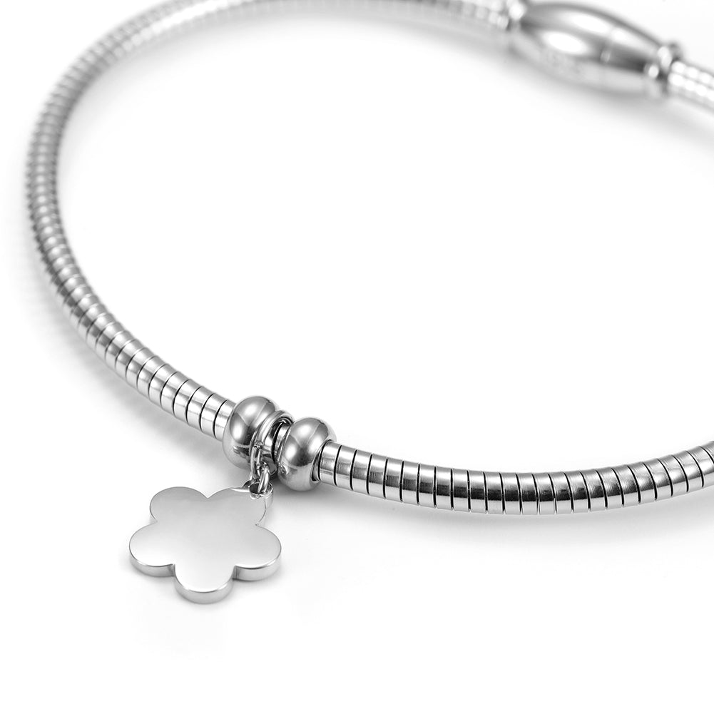 Cable flower bracelet-NSB1522ST