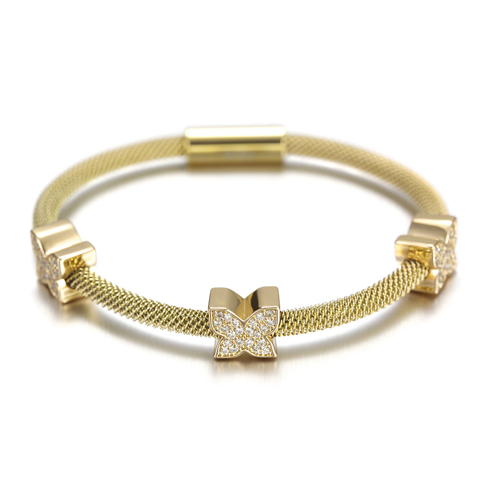 Cable Butterfly Bracelet-NSB1528ST