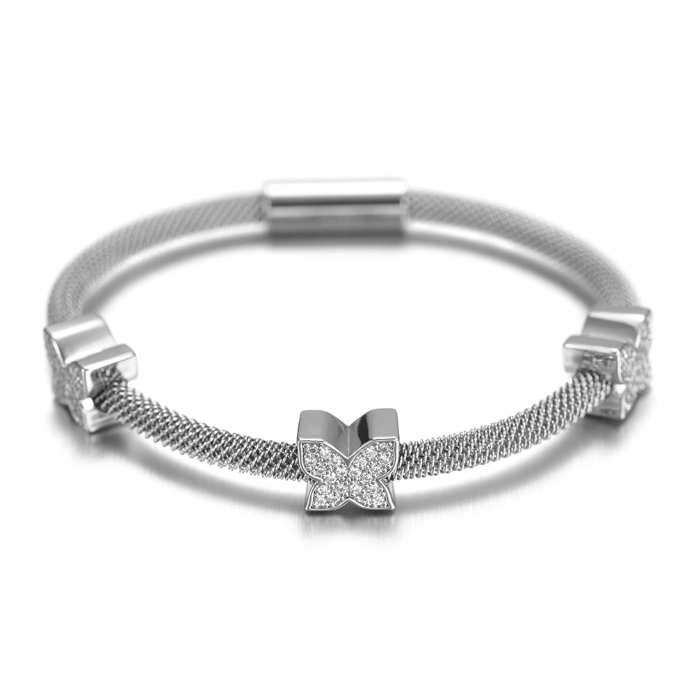 Cable Butterfly Bracelet-NSB1528ST