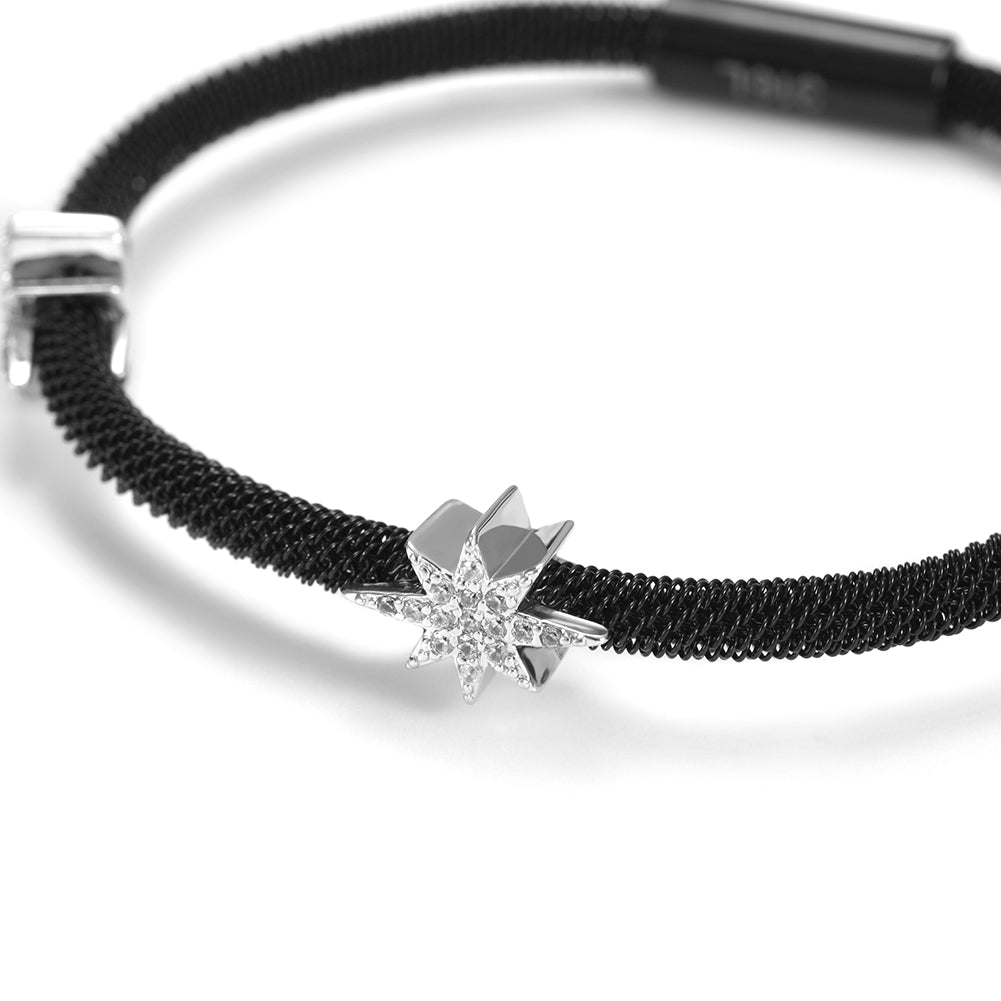 Cable Multi angle Star Bracelet-NSB1529ST