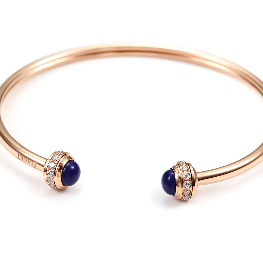 Simple C-shaped gemstone bracelet-NSB1535ST