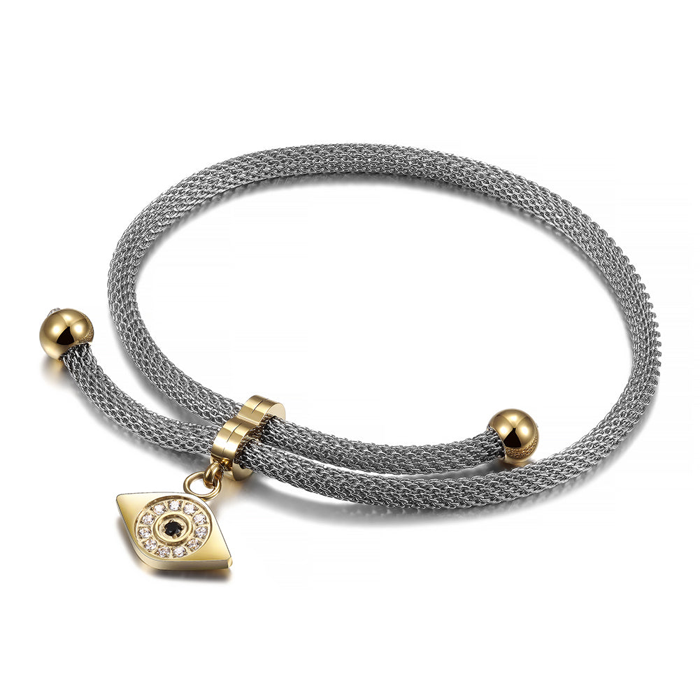 Iron chain eye pendant bracelet-NSB1564STWGGC
