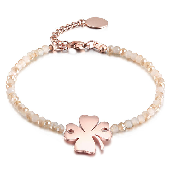 Rose Gold Flower Bracelet-NSB1568ST