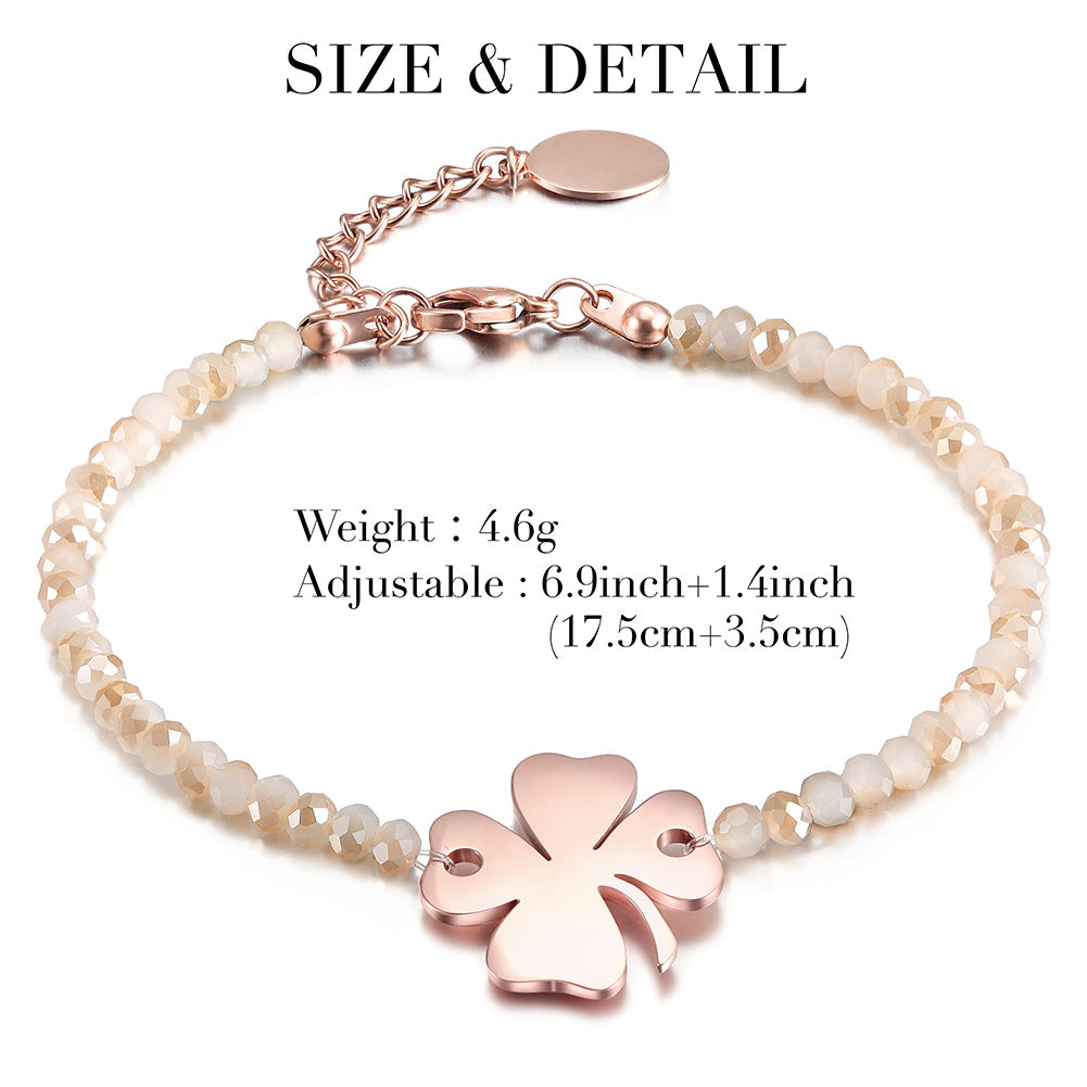 Rose Gold Flower Bracelet-NSB1568ST