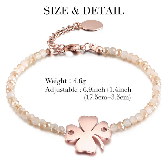 Rose Gold Flower Bracelet-NSB1568ST