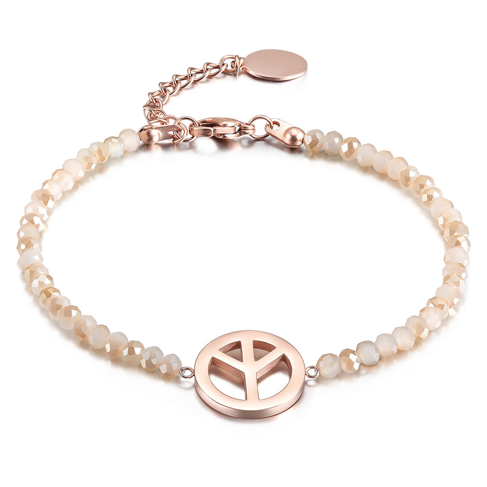 Rose Gold Leaf Bracelet-NSB1569ST