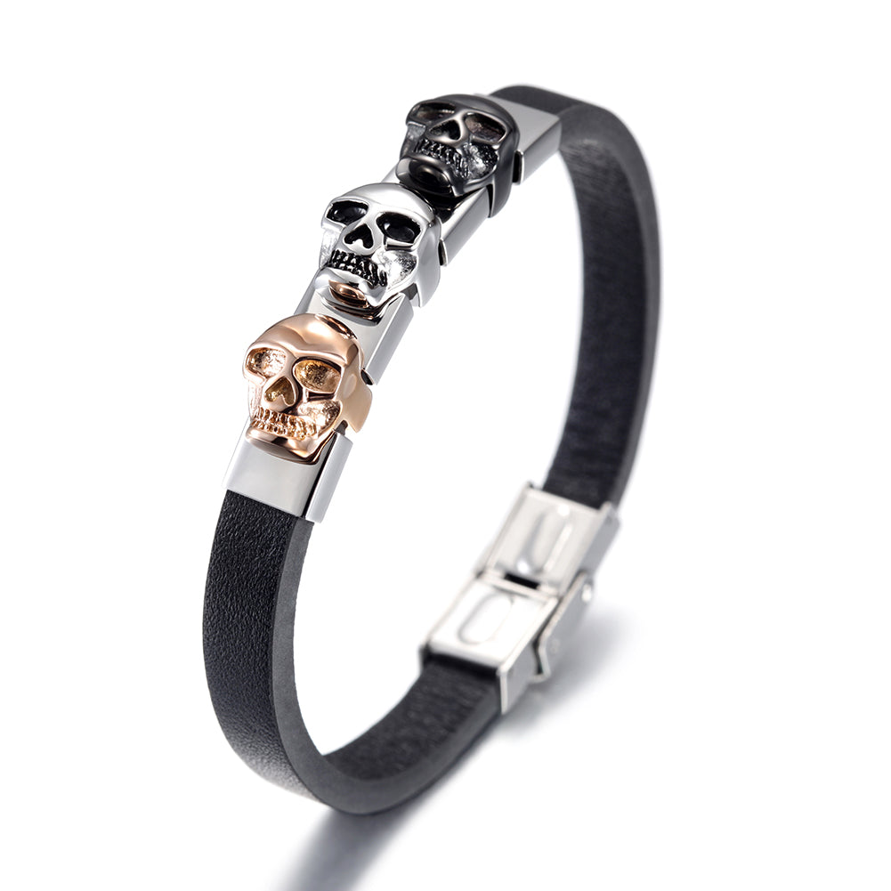 Black belt skeleton bracelet-NSB1572ST